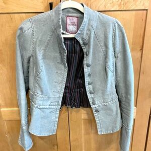 Stylish Free People Olive Green Coat